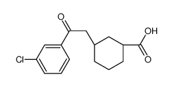 CIS-3-[2-(3-CHLOROPHENYL)-2-OXOETHYL]CYCLOHEXANE-1-CARBOXYLIC ACID Structure