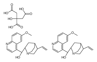 (R)-[(2S,4S,5R)-5-ethenyl-1-azabicyclo[2.2.2]octan-2-yl]-(6-methoxyquinolin-4-yl)methanol,2-hydroxypropane-1,2,3-tricarboxylic acid Structure