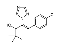 1H-1,2,4-Triazole-1-ethanol, beta-((4-chlorophenyl)methylene)-alpha-(1 ,1-dimethylethyl)-, (Z)-结构式