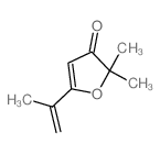 2,2-dimethyl-5-prop-1-en-2-yl-furan-3-one结构式