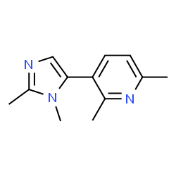 Pyridine, 3-(1,2-dimethyl-1H-imidazol-5-yl)-2,6-dimethyl- (9CI) Structure