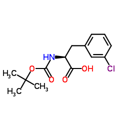 Boc-D-phe(3-Cl)-OH structure