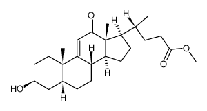 methyl 3β-hydroxy-12-oxo-5β-chol-9(11)-enate Structure
