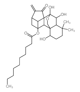 Kaur-16-en-15-one,7,20-epoxy-1,6,7-trihydroxy-14-[(1-oxodecyl)oxy]-, (1a,6b,7a,14R)- (9CI) Structure