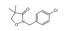 2-[(4-chlorophenyl)methyl]-4,4-dimethyl-1,2-oxazolidin-3-one结构式