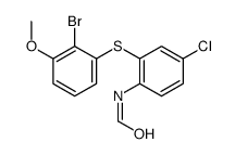 N-[2-(2-bromo-3-methoxyphenyl)sulfanyl-4-chlorophenyl]formamide结构式