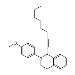2-(4-methoxyphenyl)-1-oct-1-ynyl-3,4-dihydro-1H-isoquinoline结构式