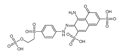 4-amino-5-hydroxy-3-[[4-[[2-(sulphooxy)ethyl]sulphonyl]phenyl]azo]naphthalene-2,7-disulphonic acid结构式