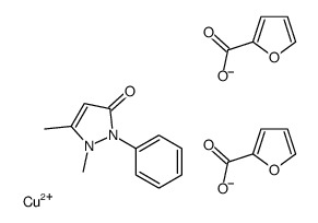 copper,1,5-dimethyl-2-phenylpyrazol-3-one,furan-2-carboxylate结构式