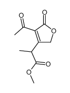 3-acetyl-4-(1-(methoxycarbonyl)ethyl)-2,5-dihydrofuran-2-one Structure