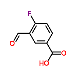 4-氟-3-甲酰基苯甲酸结构式