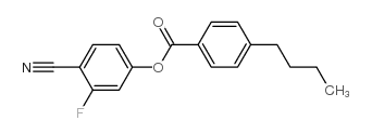 4-丁基苯甲酸-3-氟-4-氰基苯酯结构式