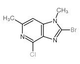 2-BROMO-4-CHLORO-1,6-DIMETHYL-1H-IMIDAZO[4,5-C]PYRIDINE Structure