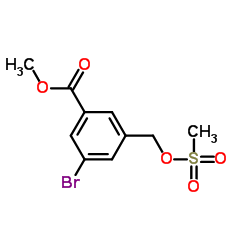 Methyl 3-bromo-5-{[(methylsulfonyl)oxy]methyl}benzoate结构式