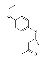 4-(4-ethoxyanilino)-4-methylpentan-2-one结构式