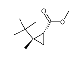 c-2-tert-Butyl-t-2-methyl-r-1-cyclopropancarbonsaeure-methylester结构式