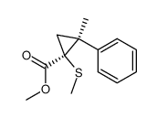 c-2-Methyl-1-(methylthio)-t-2-phenyl-r-1-cyclopropancarbonsaeure-methylester结构式