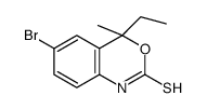 6-溴-4-乙基-4-甲基-1H-苯并[d][1,3]噁嗪-2(4h)-硫酮结构式