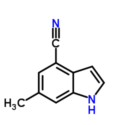 6-甲基-1H-吲哚-4-甲腈结构式
