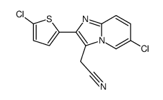 2-[6-chloro-2-(5-chlorothiophen-2-yl)imidazo[1,2-a]pyridin-3-yl]acetonitrile结构式