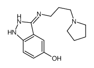 3-(3-pyrrolidin-1-ylpropylamino)-1H-indazol-5-ol结构式
