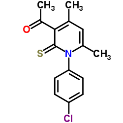 1-[1-(4-Chlorophenyl)-4,6-dimethyl-2-thioxo-1,2-dihydro-3-pyridinyl]ethanone Structure