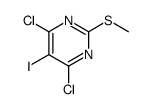 4,6-dichloro-5-iodo-2-methylsulfanylpyrimidine Structure