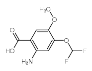 2-Amino-4-(difluoromethoxy)-5-methoxybenzoic acid Structure