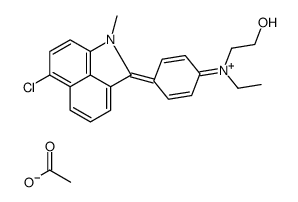 6-chloro-2-[4-[ethyl(2-hydroxyethyl)amino]phenyl]-1-methylbenz[cd]indolium acetate结构式