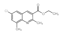 6-氯-2,8-二甲基喹啉-3-羧酸乙酯结构式