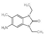 5-氨基-1,3-二乙基-6-甲基-1,3-二氢-2H-苯并咪唑-2-酮结构式