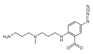 N-(3-aminopropyl)-N'-(4-azido-2-nitrophenyl)-N-methyl- 1,3-propanediamine结构式