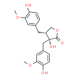 (3R,4R)-3-羟基-3,4-双[(4-羟基-3-甲氧基苯基)甲基]草脲胺-2-酮结构式