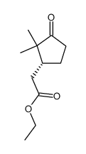 ((1R)-2,2-dimethyl-3-oxo-cyclopentyl)-acetic acid ethyl ester Structure