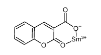 [Sm(coumarin-3-carboxylate)](2+)结构式