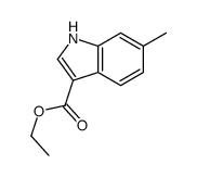 6-甲基-1H-吲哚-3-羧酸乙酯结构式