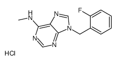 9-[(2-fluorophenyl)methyl]-N-methylpurin-6-amine,hydrochloride Structure