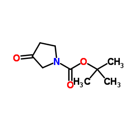 1-叔丁氧碳基-3-吡咯烷酮结构式