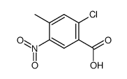 2-氯-4-甲基-5-硝基苯甲酸结构式