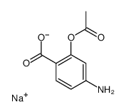 sodium,2-acetyloxy-4-aminobenzoate Structure