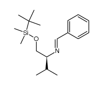(S,E)-N-benzylidene-1-((tert-butyldimethylsilyl)oxy)-3-methylbutan-2-amine结构式