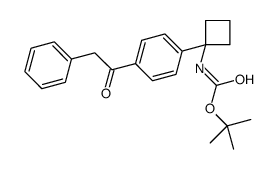 tert-butyl 1-(4-(2-phenylacetyl)phenyl)cyclobutylcarbamate Structure