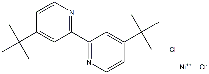 [4,4'-双(1,1-二甲基乙基)-2,2'-联吡啶]二氯化镍(II)结构式