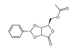5-O-acetyl-2,3-O-(R)-benzylidene-D-ribono-1,4-lactone Structure