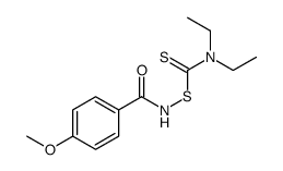 [(4-methoxybenzoyl)amino] N,N-diethylcarbamodithioate结构式