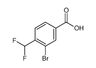 3-溴-4-(二氟甲基)苯甲酸结构式