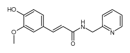 N-(pyridyl-2 methyl)(hydroxy-4 methoxy-3 phenyl)-3 propene-2 amide结构式