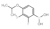 2,3-二氟-4-异丙氧基苯基硼酸结构式