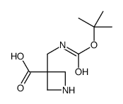 3-[[(2-methylpropan-2-yl)oxycarbonylamino]methyl]azetidine-3-carboxylic acid Structure