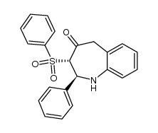 1,2,3,5-tetrahydro-2-phenyl-3-(phenylsulfonyl)-4H-1-benzazepin-4-one结构式